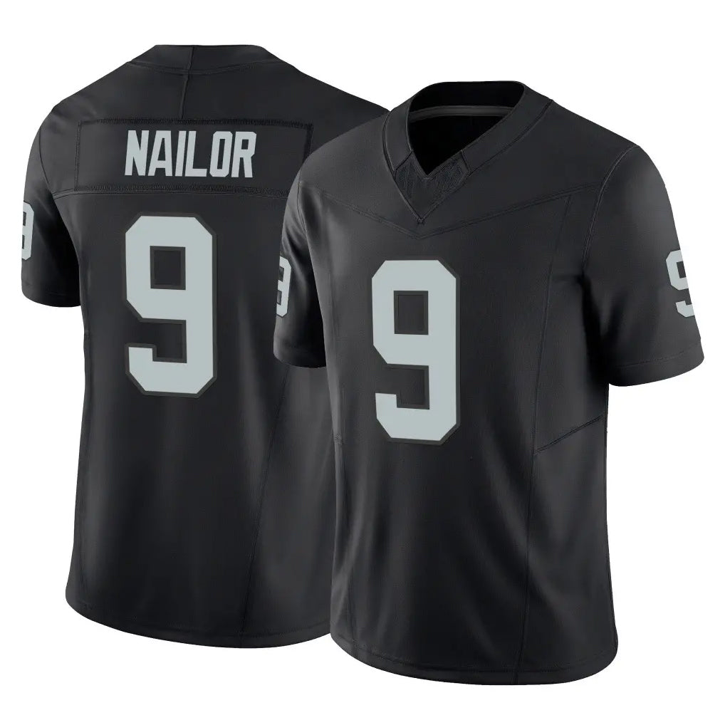 LV.Raiders #9 Jalen Nailor Player Black Limited Vapor F.U.S.E. Home Game PETTCS Stitched Jerseys