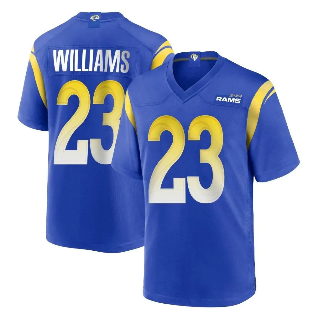 LA.Rams #23 Kyren Williams Player Royal Home Game PETTCS Stitched Jerseys