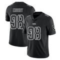 LV.Raiders #98 Maxx Crosby Player Black Limited Black Impact Home Game PETTCS Stitched Jerseys