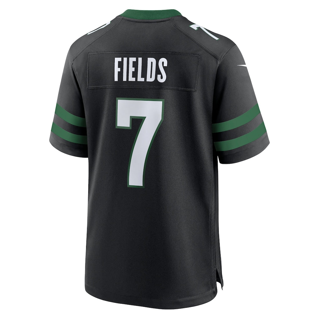 PETTCS NY.Jets #7 Justin Fields Stealth Black Game Jersey