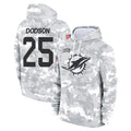 M.Dolphins #25 Tyrel Dodson Player Arctic Camo Salute to Service Hoodies Limited Game PETTCS Stitched Jerseys