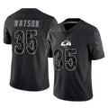LA.Rams #35 Jaylen Watson Player Black Limited Reflective Home Game PETTCS Stitched Jerseys
