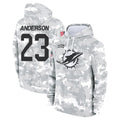 M.Dolphins #23 Zayne Anderson Player Arctic Camo Salute to Service Hoodies Limited Game PETTCS Stitched Jerseys