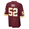 PETTCS W.Commanders #52 Jamin Davis Burgundy Game Jersey