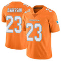 M.Dolphins #23 Zayne Anderson Player Orange Limited Home Game PETTCS Stitched Jerseys