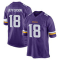M.Vikings #18 Justin Jefferson Player Purple Home Game PETTCS Stitched Jerseys