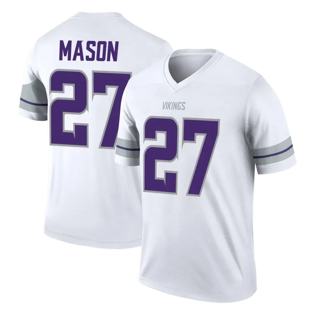 M.Vikings #27 Jordan Mason Player White Alternate Legend Home Game PETTCS Stitched Jerseys