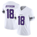 M.Vikings #18 Justin Jefferson Player White Limited Alternate Vapor F.U.S.E. Home Game PETTCS Stitched Jerseys