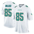 M.Dolphins #85 Greg Dulcich Player White Home Game PETTCS Stitched Jerseys